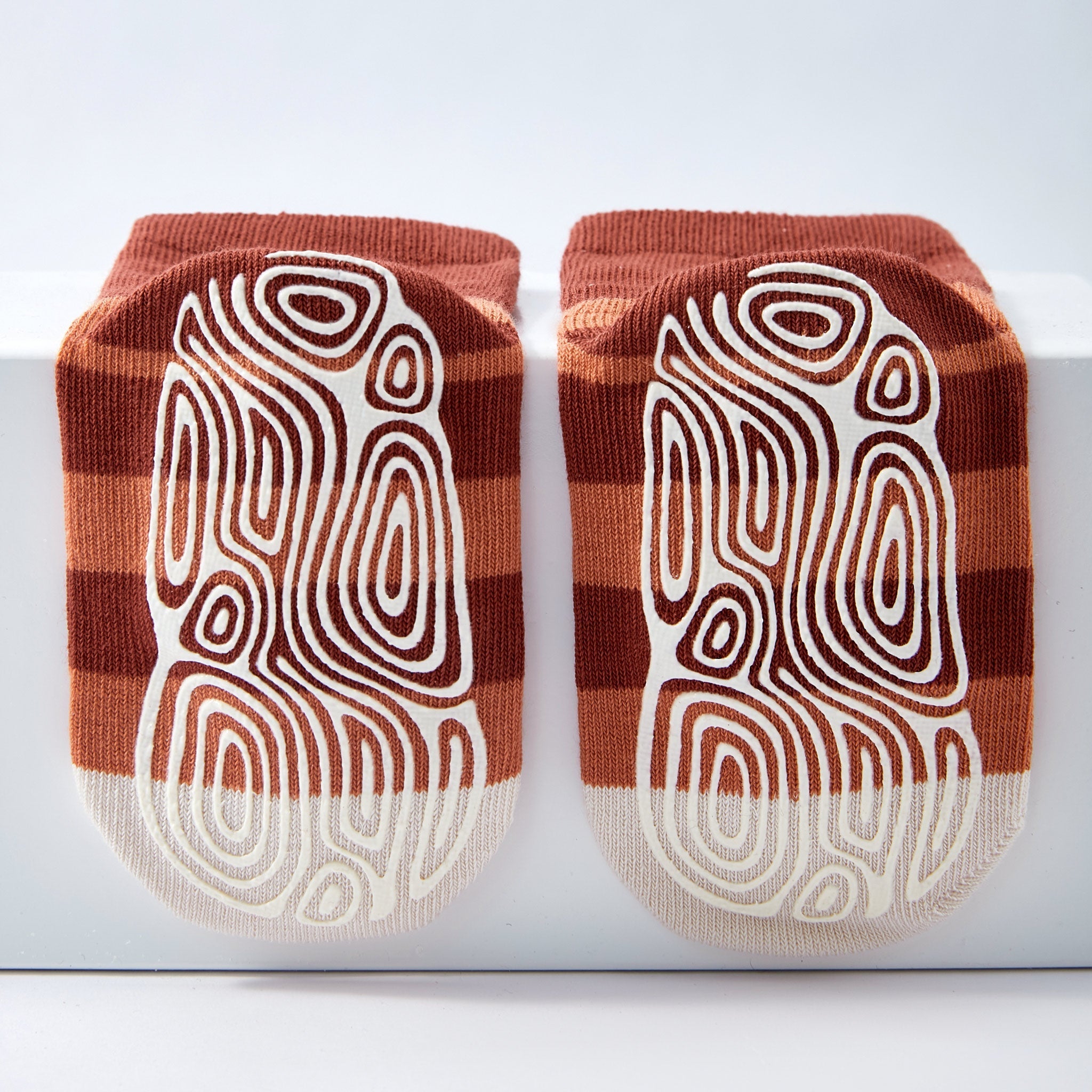 Critter Crew II- Organic- 4 Pairs of Stay-On Baby & Toddler Non-Slip Socks