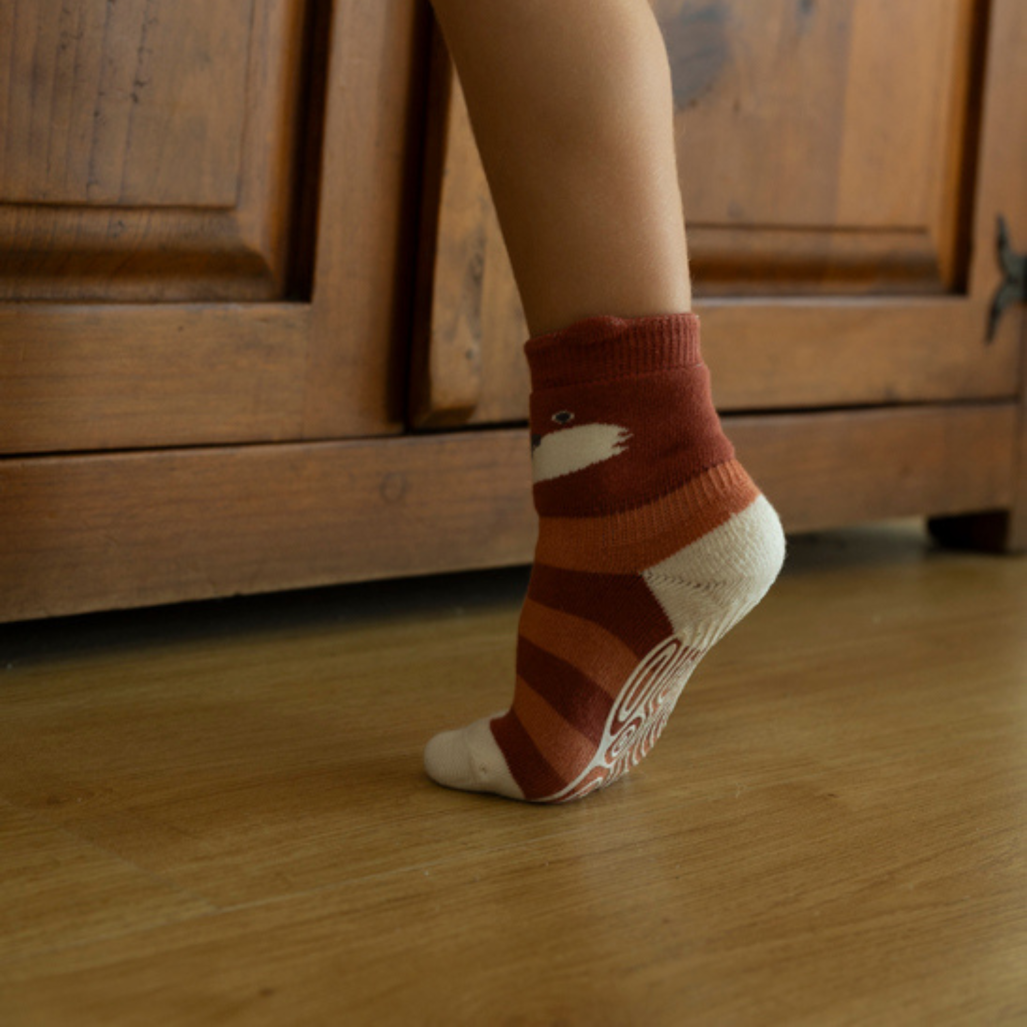 Critter Crew II- Organic- 4 Pairs of Stay-On Baby & Toddler Non-Slip Socks