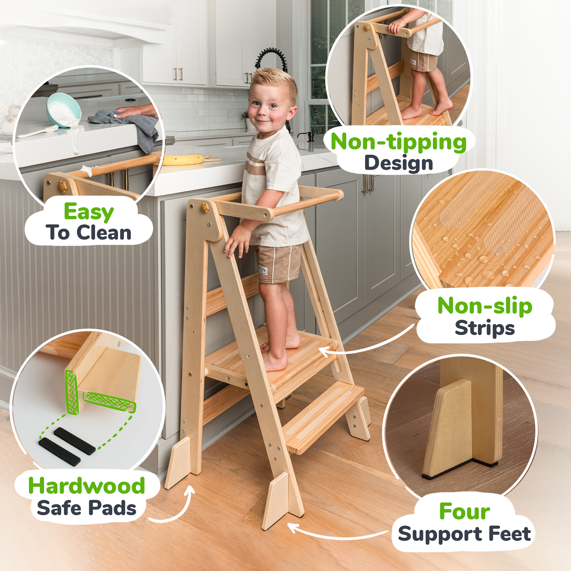 Adjustable Foldable Kitchen Tower