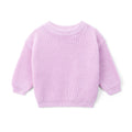 Classic Knit Baby Sweater in Lilac