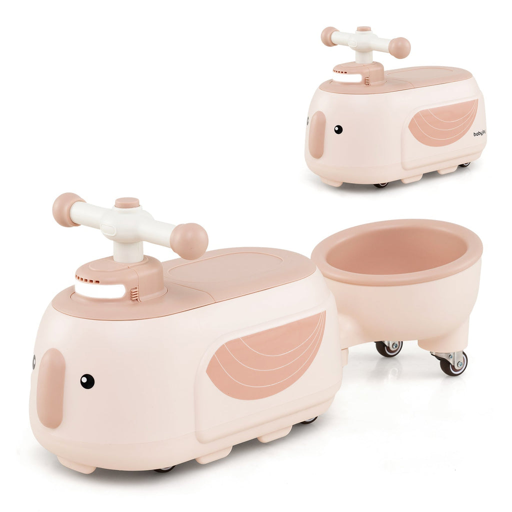 Toddler Ride on Toy with Trailer and Light Music