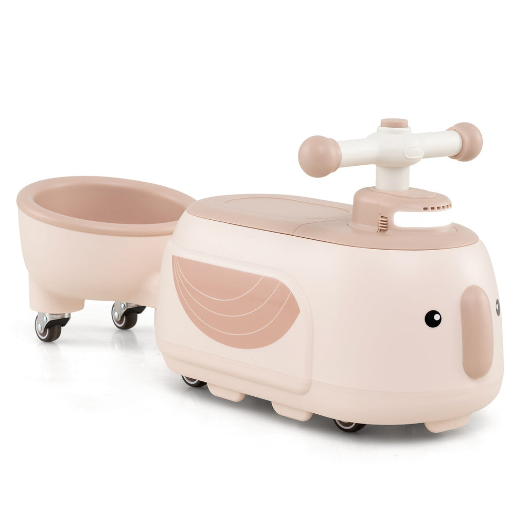 Toddler Ride on Toy with Trailer and Light Music