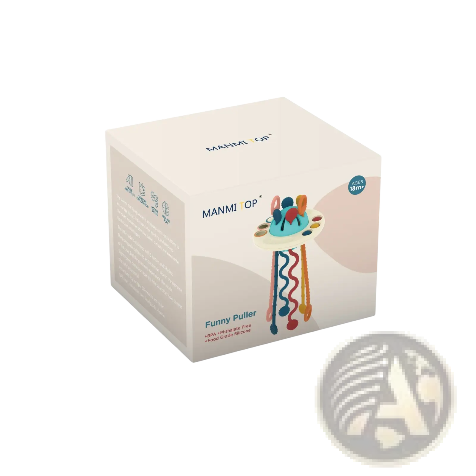 Silicone Baby Sensory Teething Toy with Ribbons