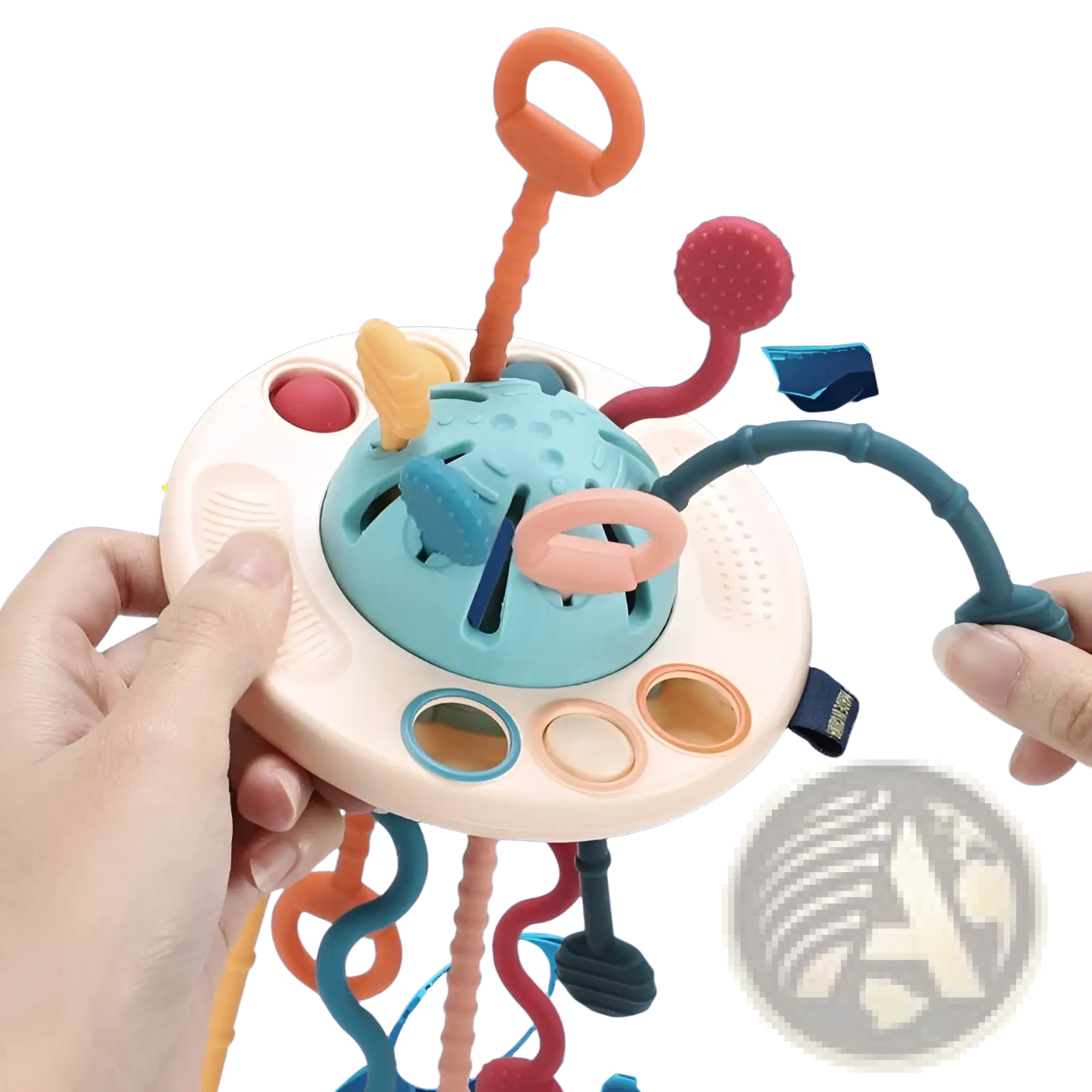 Silicone Baby Sensory Teething Toy with Ribbons