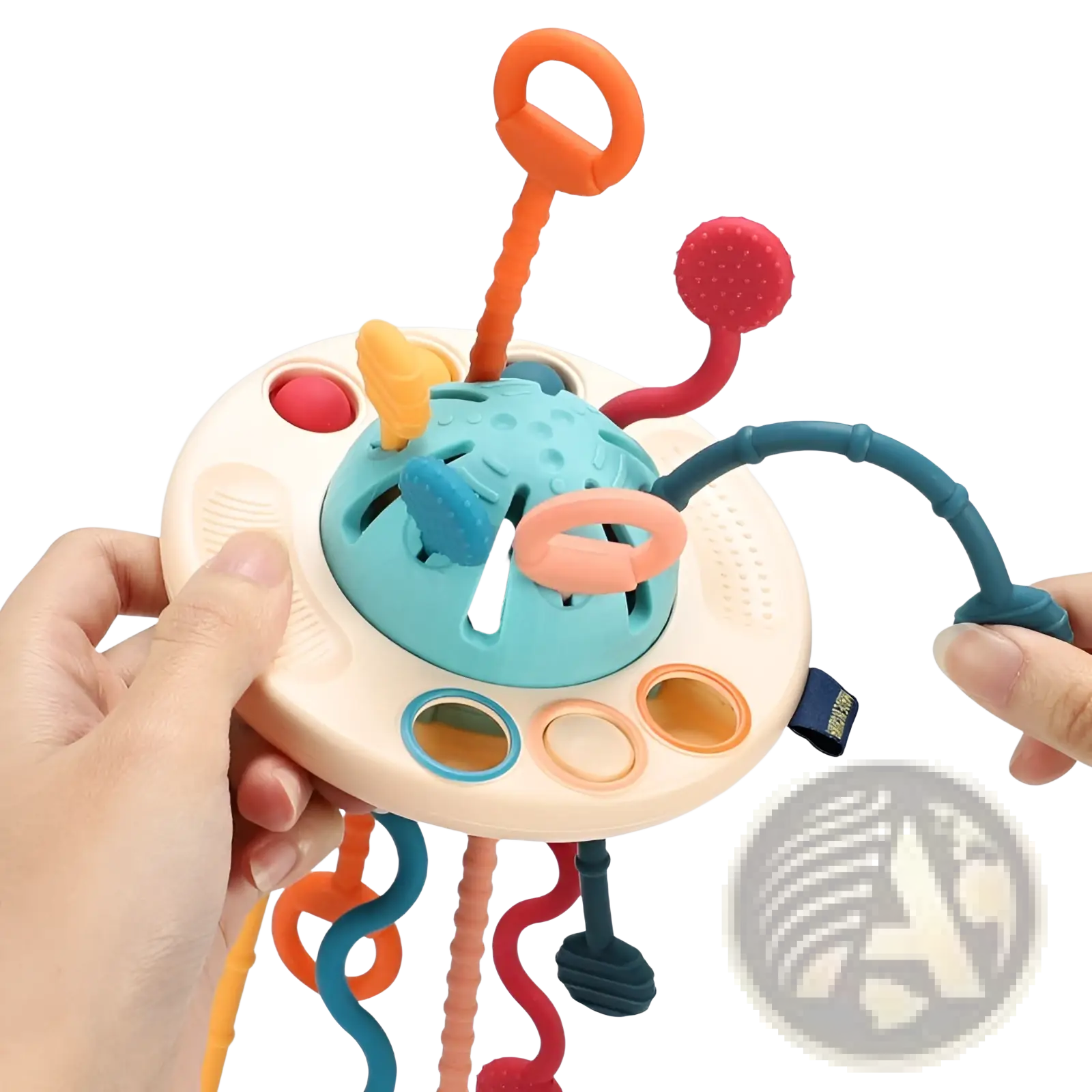 Silicone Baby Sensory Teething Toy with Ribbons